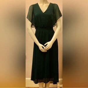 DKNY Green Midi Dress